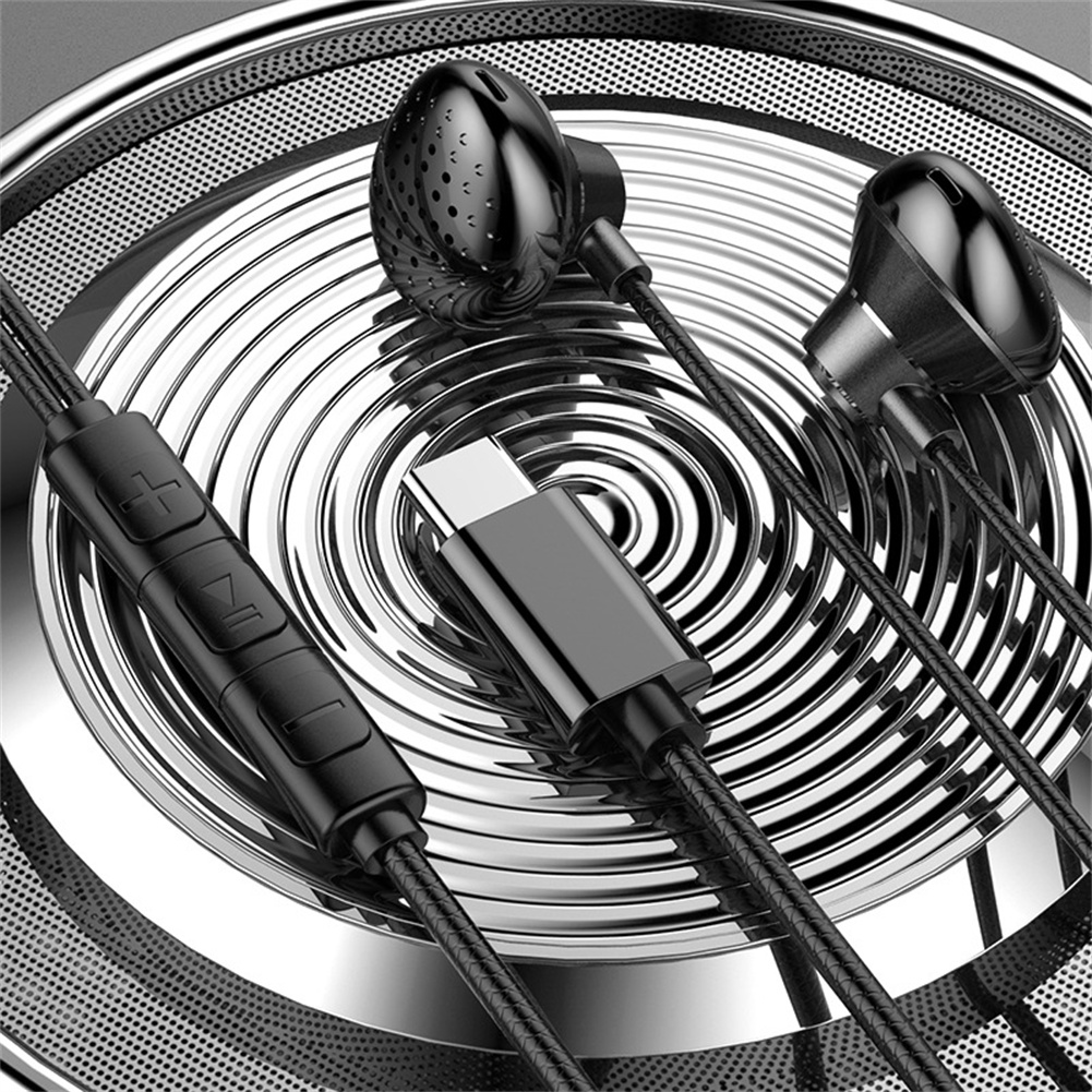 T3 Type-c Wire-controlled Gaming Headset In-ear Subwoofer Hifi Music Earphone