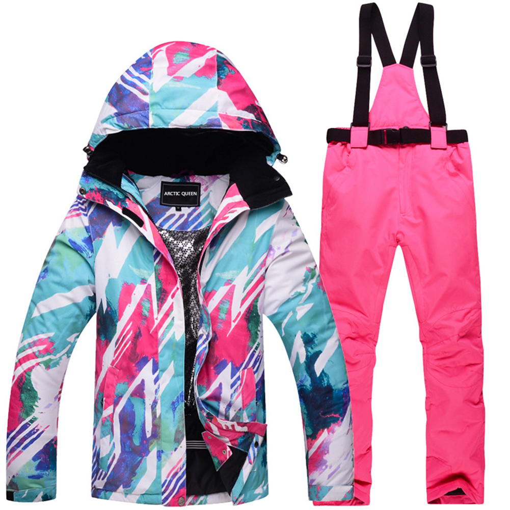 Wholesale Women Padded Waterproof And Windproof Warm Ski Suit Set Two ...