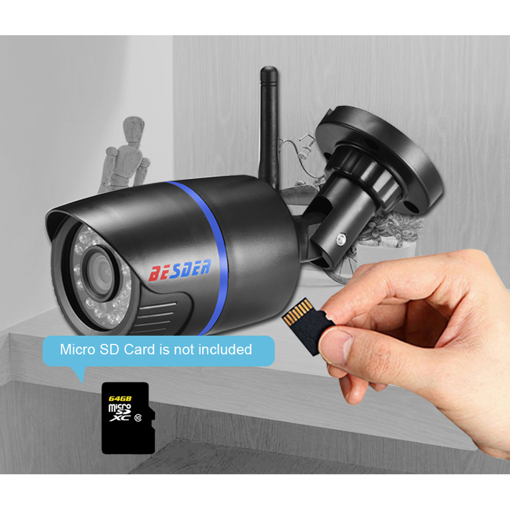 Wireless IP Camera 1080P Surveillance Waterproof CCTV Security IP Camera Wifi ONVIF Micro SD Card Slot 2 million pixels 1080P (3.6mm)