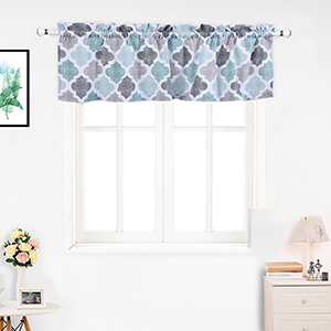 US 1 piece Kitchen Valance Room-Darkening Rod Pocket Window Curtain Valance