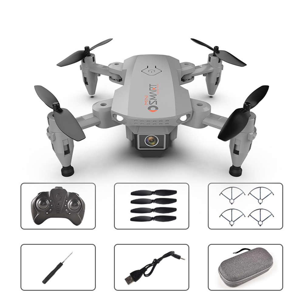 Hd Professional Mini Drone Remote Control Aircraft Primary School Students Children Helicopter Toy gray [dual battery]