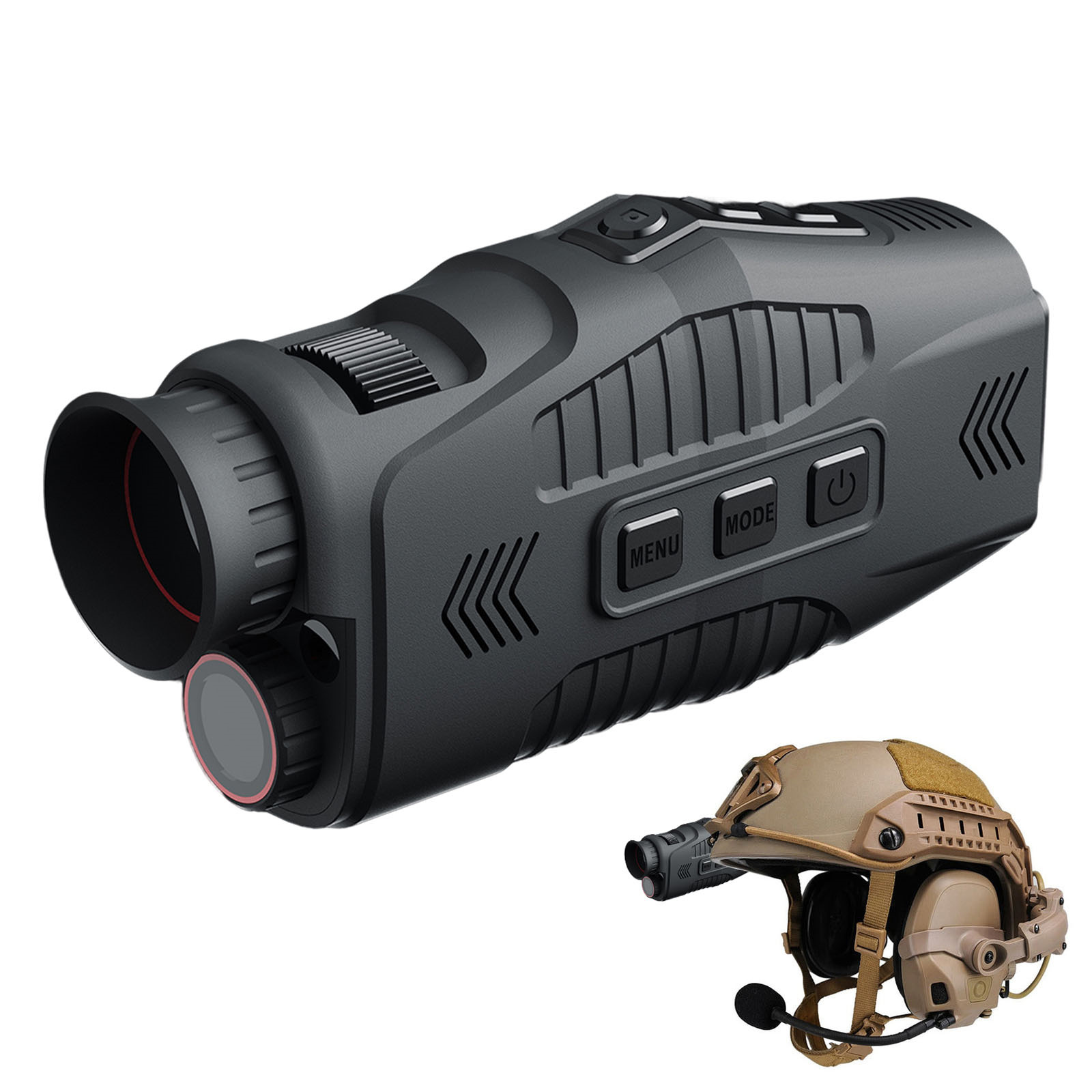 Night Vision Monocular 1080P Viewing 5X Digital Goggles Video Recording Monocular