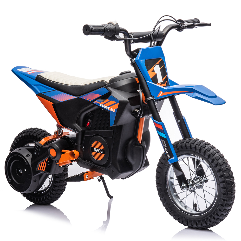 US GARVEE 24V 7ah Kids Electric Motocross, 13.6MPH, 250W, Off-Road Ready - Blue