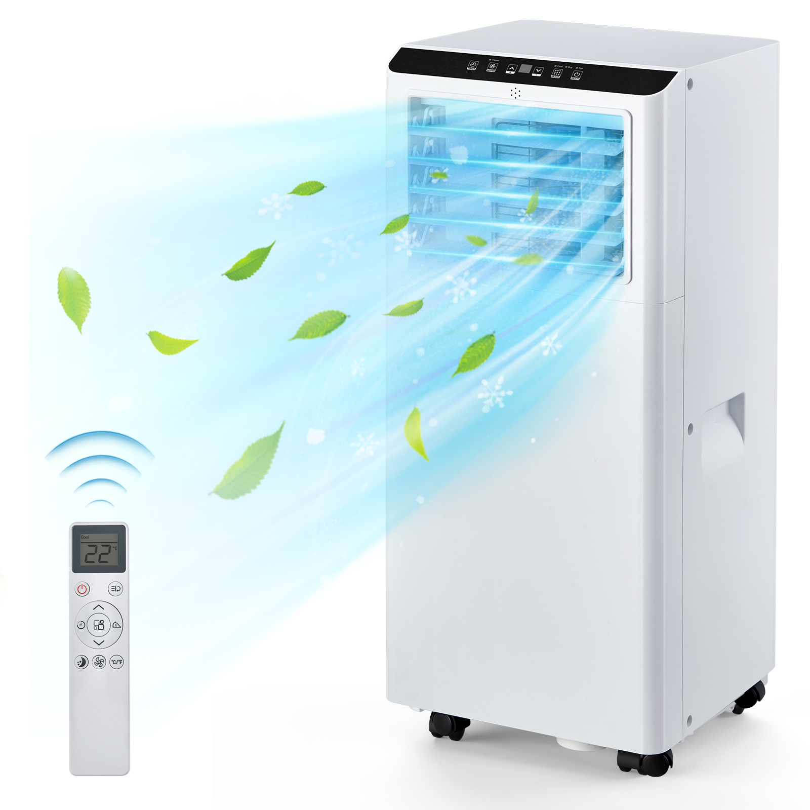 US GARVEE 8000 BTU Portable AC, Cools 350 sq.ft, with Remote & Kit