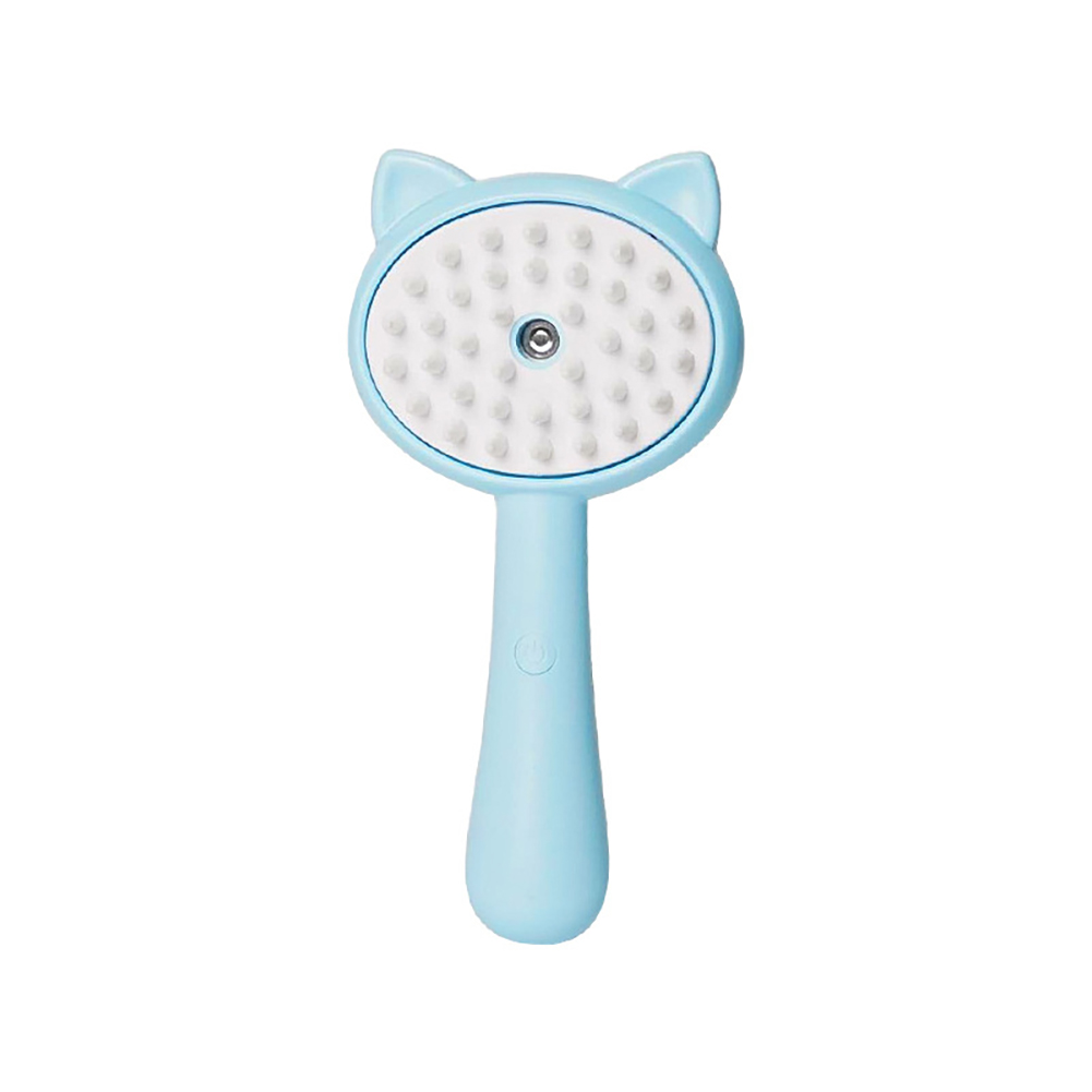 Cat Steam Brush, Pet Grooming Brush With Smooth Comb Teeth, Rechargeable And Spray Port Design, Prevent Static Electricity, Dog & Cat Hair Cleaning Brush blue