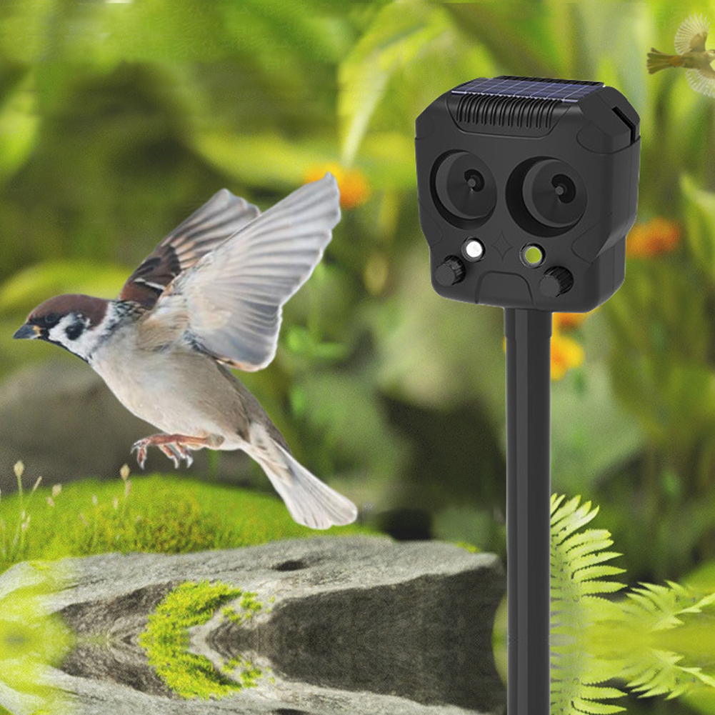 Solar Ultrasonic Bird Repellent 5000ma Rechargeable Lithium Battery