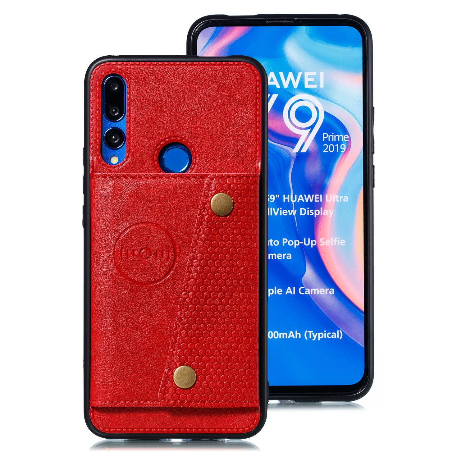 For HUAWEI Y9 prime 2019 PU Leather Shockproof Cell Phone Case Anti