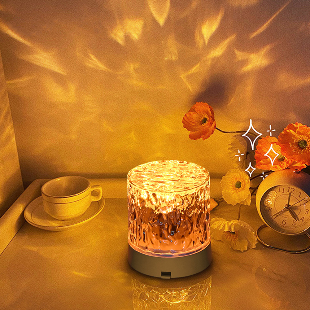 LED Water Ripple Night Light With Remote Control 16 Colors Available Touch Control Multifunctional Projection Lamp