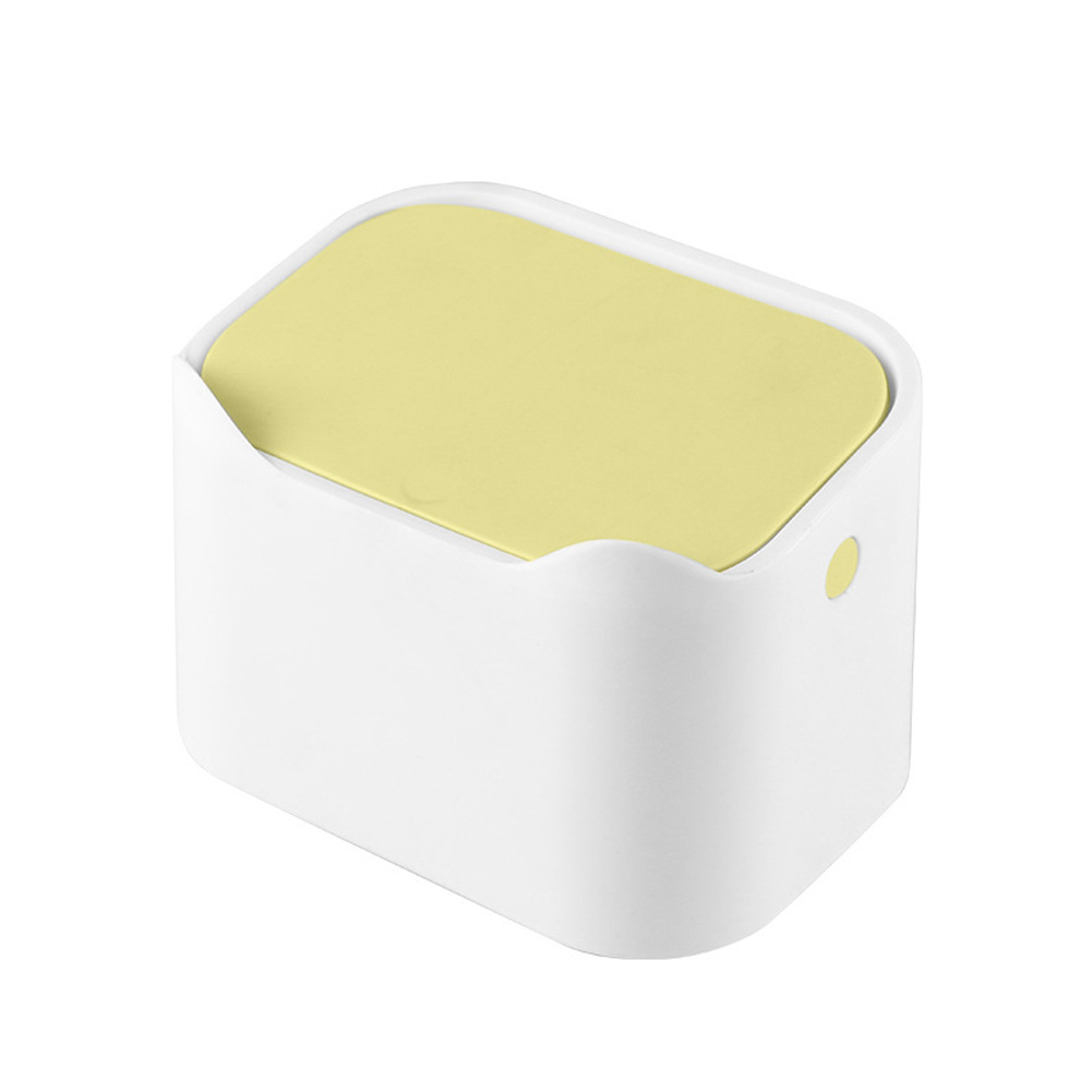 Cat Excrement Trash Can Fully Enclosed Smell Proof Detachable Cat Litter Disposal Bin Cat Toilet Cat Litter Special Garbage Can Excrement Supplies white yellow