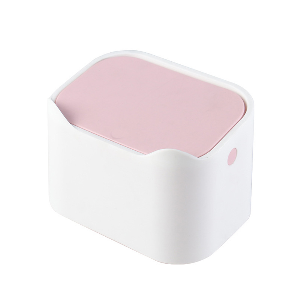 Cat Excrement Trash Can Fully Enclosed Smell Proof Detachable Cat Litter Disposal Bin Cat Toilet Cat Litter Special Garbage Can Excrement Supplies white pink