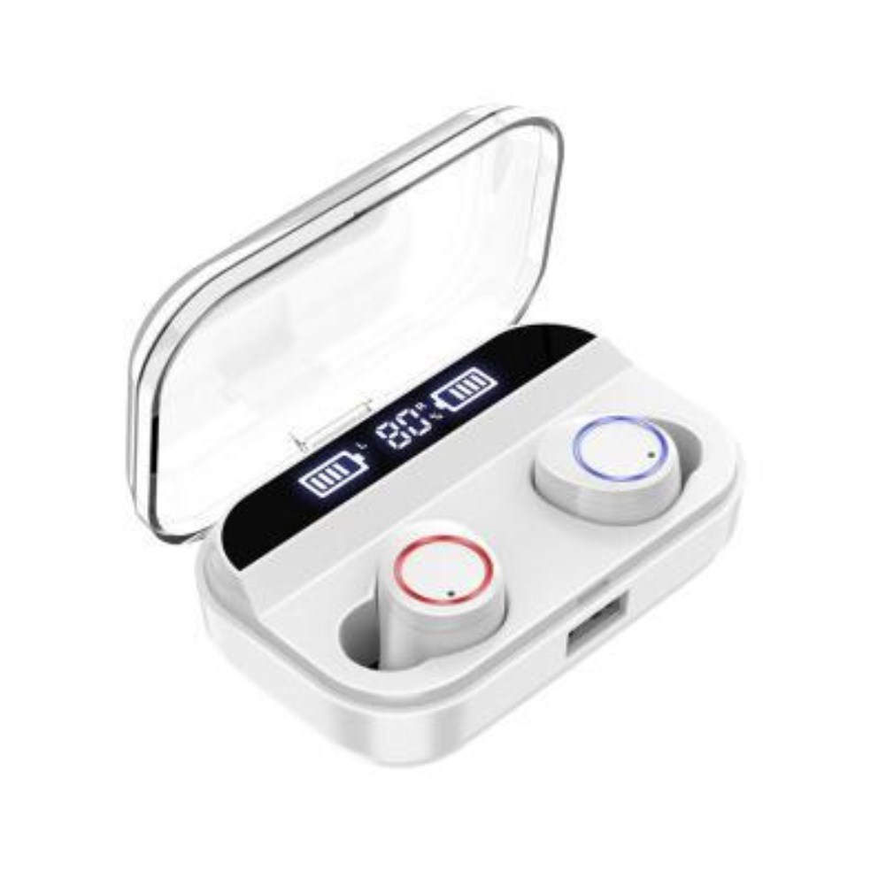 X11 In-ear TWS5.0 Wireless Sports Business Bluetooth Headset Dual Display white