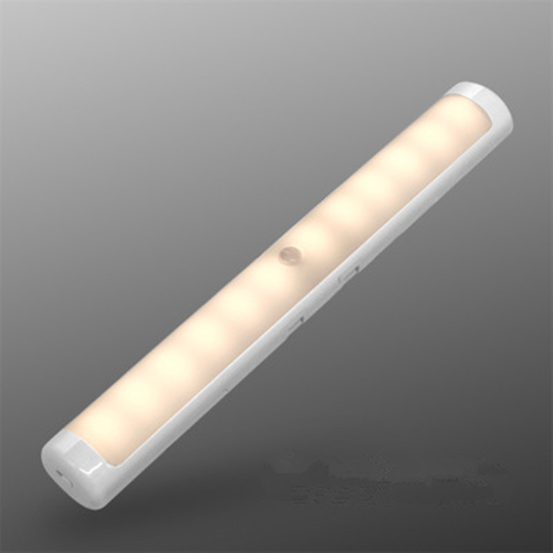 Smart Human Body Induction Lamp Bar for Corridor Wardrobe Cabinet LED Night Light warm light_Charging