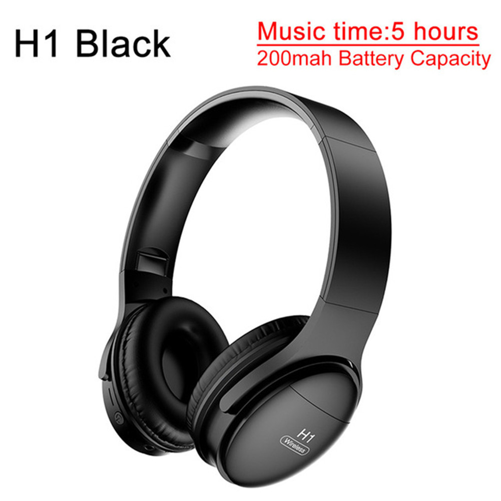 H1 Pro Bluetooth Wireless Headset HIFI Stereo Noise Reduction Gaming Earphone with Microphone H1 black