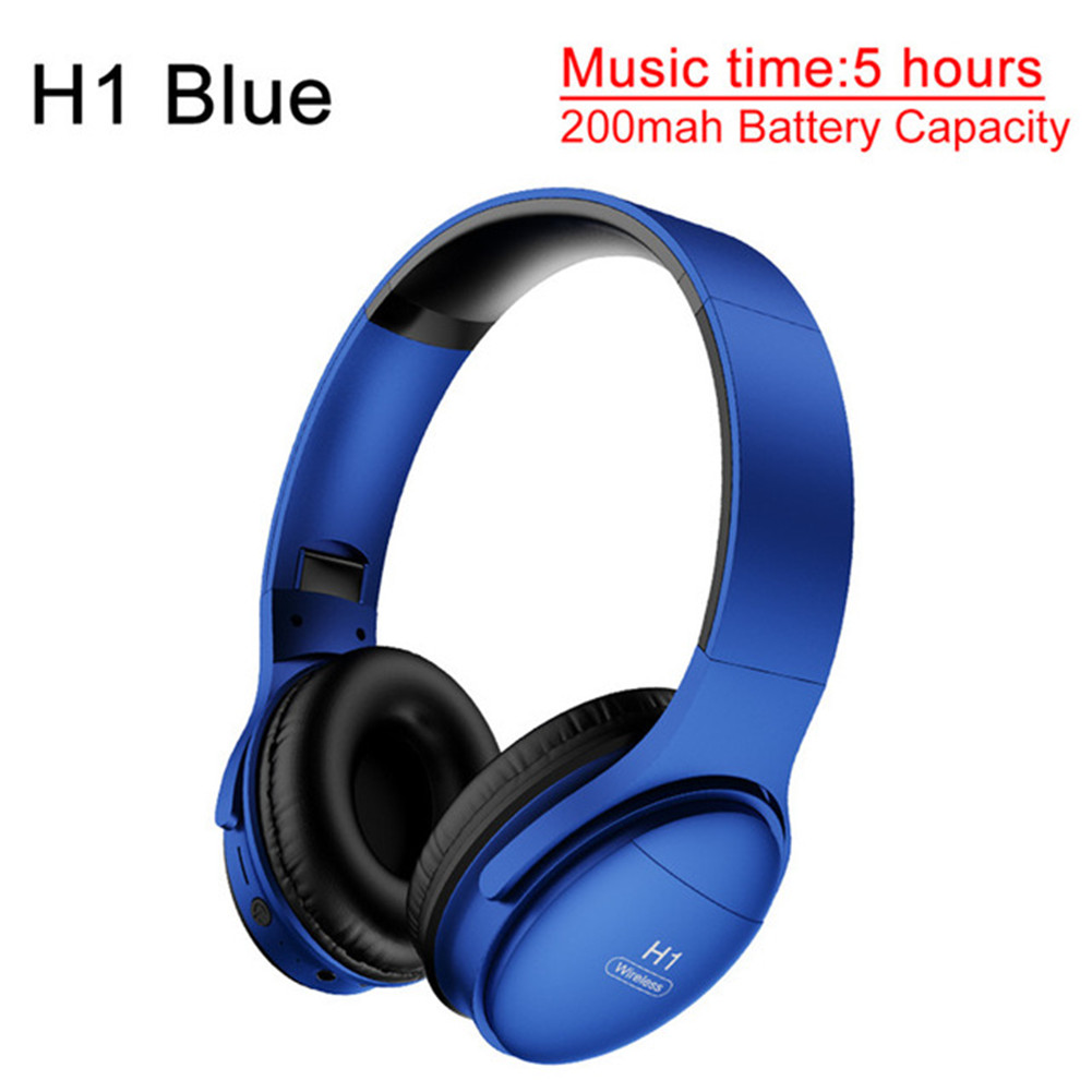 H1 Pro Bluetooth Wireless Headset HIFI Stereo Noise Reduction Gaming Earphone with Microphone H1 blue