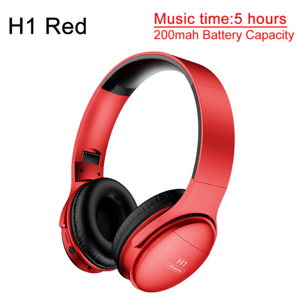 H1 Pro Bluetooth Wireless Headset HIFI Stereo Noise Reduction Gaming Earphone with Microphone H1 red