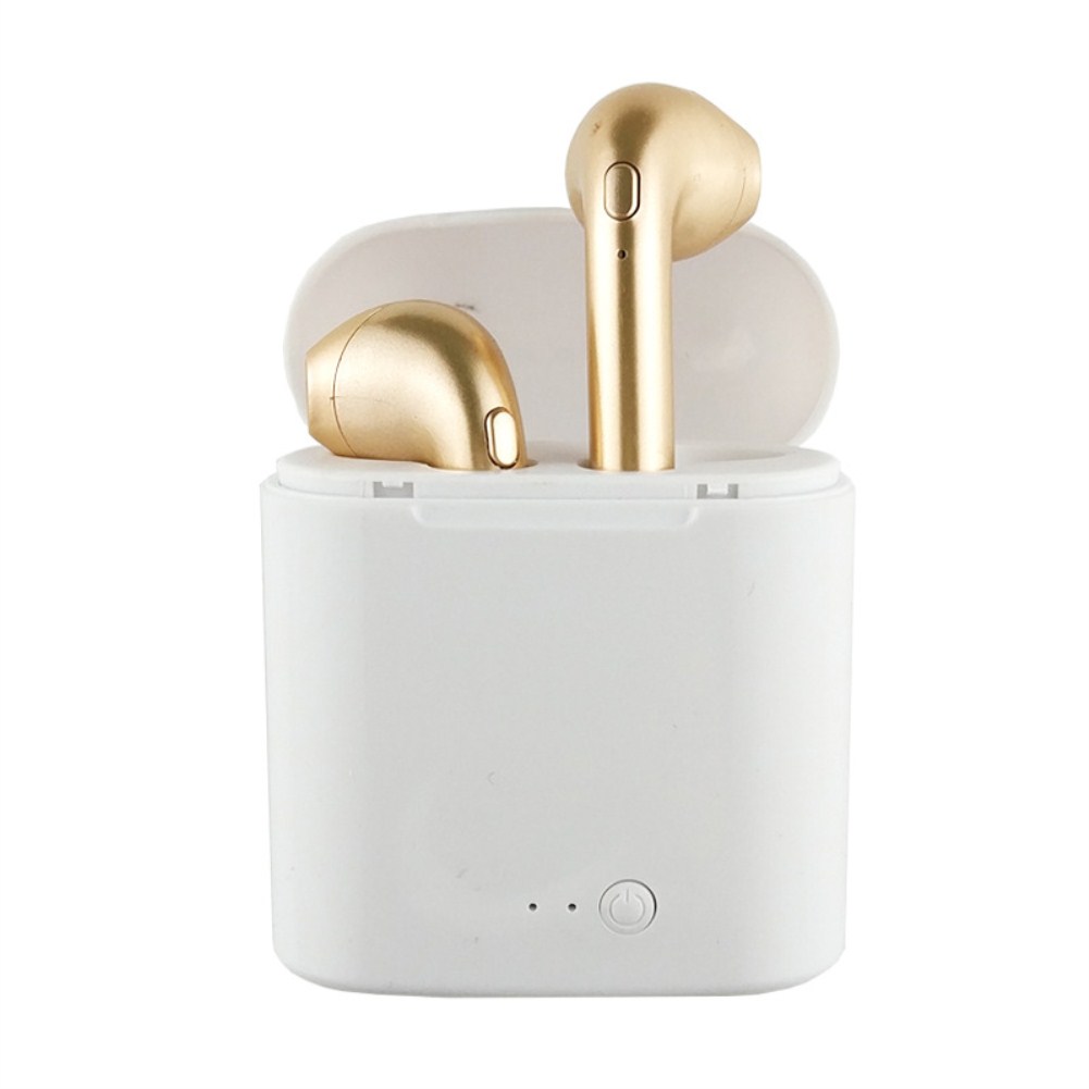 Tws Wireless Headphones for all Smartphones Bluetooth 5.0 Sport Earbuds Headset With Mic Charging Case Golden