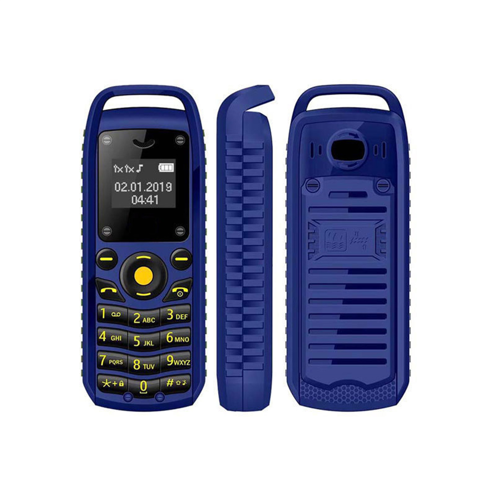 0.66 Inch BM25 Mini Phone MT6261DA 32MB RAM 32MB ROM 380mah Battery Supporting Dual Sim Card Mobile Phone Dialer Blue