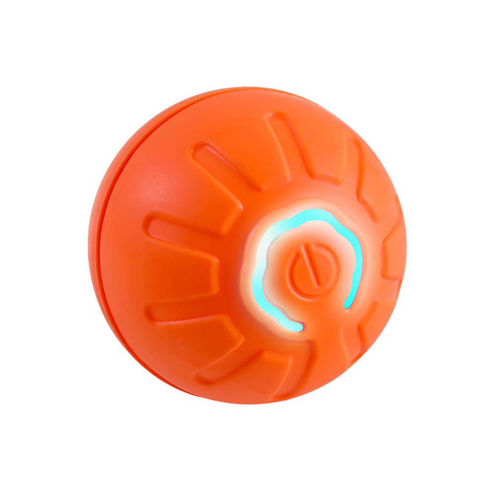 Interactive Dog Ball, Moving Dog Ball With TPE Shell, 5-minute Sleep, Smart Wake-up, Random Escape Route, Automatic Obstacle Avoidance, Self-Rolling Dog Ball orange red