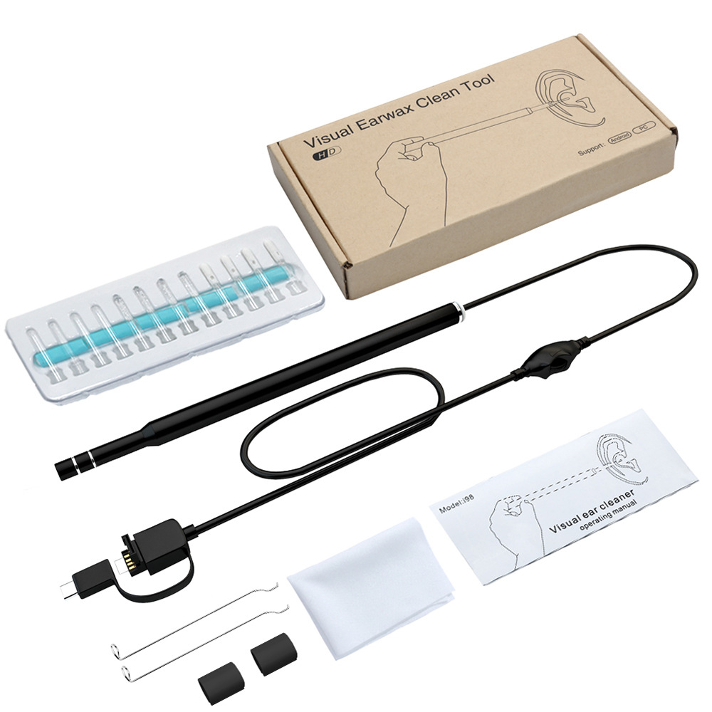 3-in-1 5.5mm Ear Spoon HD Ear Cleaning Camera Endoscope Waterproof Hd Visual