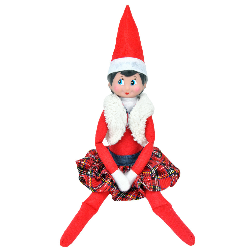 Wholesale Cloth Elf Doll Costume Christmas Elf Clothes (without Doll