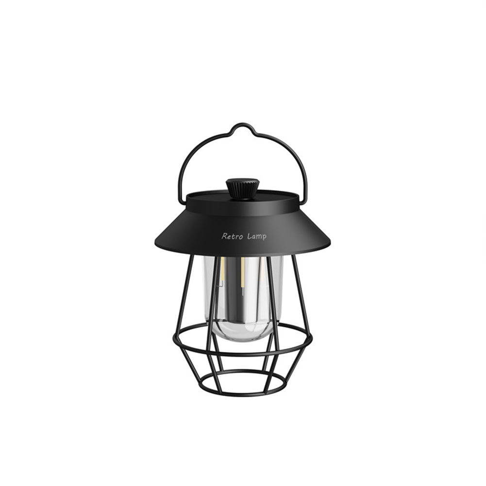 Retro Portable Tent Lamp Usb Rechargeable Waterproof Camping Lantern
