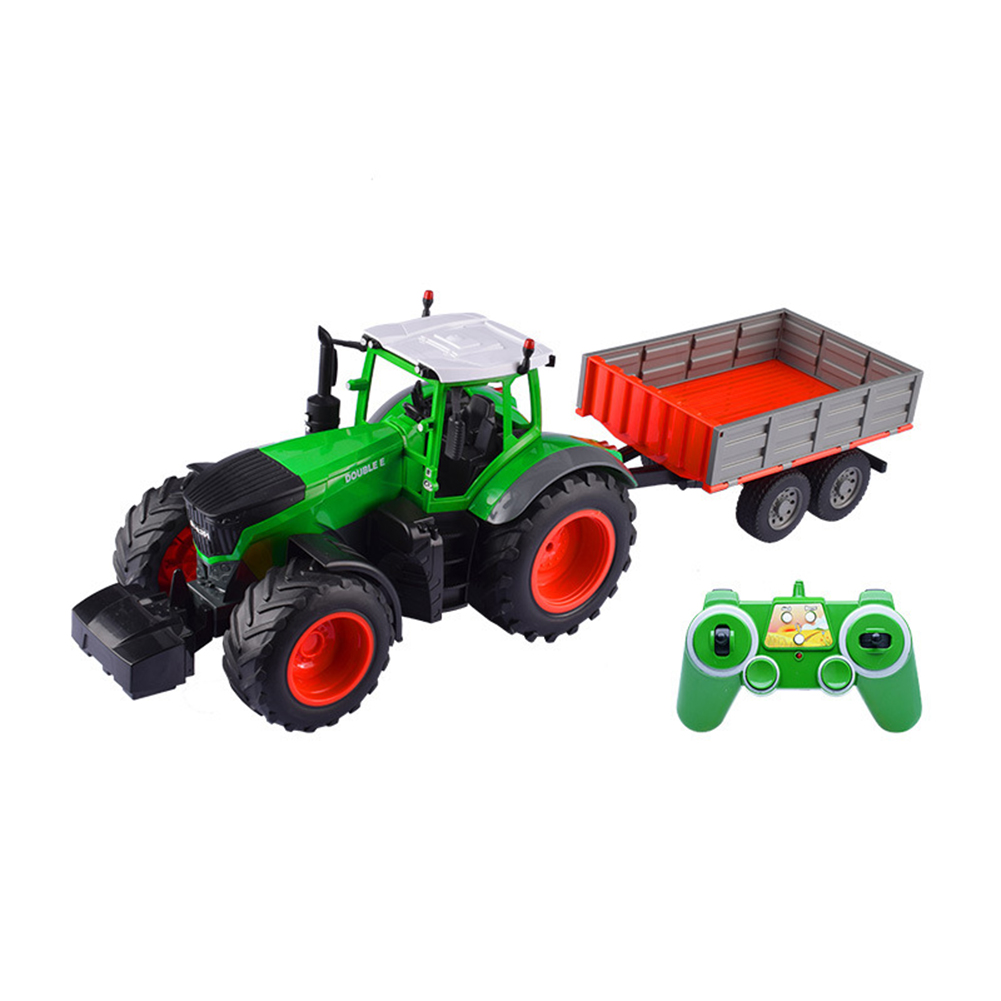 Electric Remote  Control  Tractor  Toys Simulated Lighting Sound Farmer Car Dump Truck Model Children Gifts For Birthday Party 1:16 remote control car