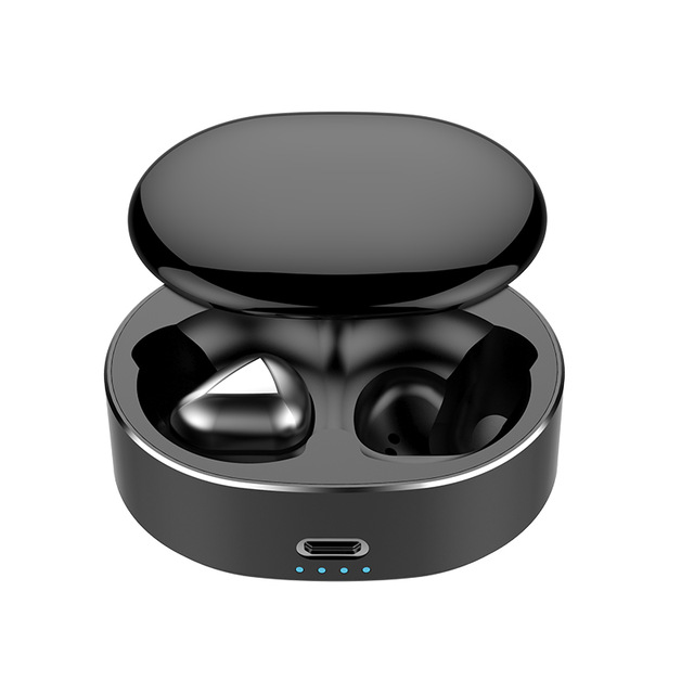 T50 TWS Bluetooth Earphone Stereo Touch Control Bass BT 5.0 Eeadphones With Mic Handsfree Earbuds AI Control black