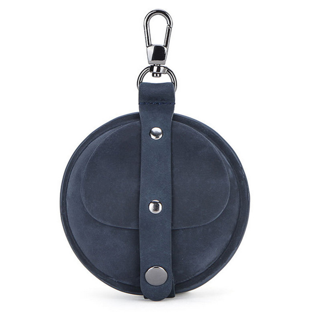 Leather Earphone Storage Case for Huawei Freebuds3 Bluetooth Wireless Earphone Protective Case Full Cover With Metal Buckle Royal blue