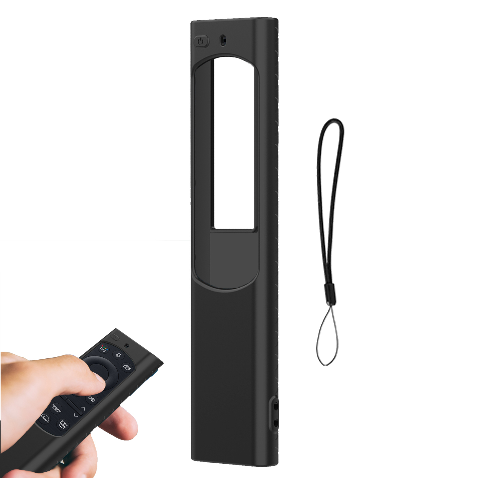 Anti-slip Silicone Cases Remote Control Protective Cover Ultra-thin Compatible For Samsung Bn59 Solar Remote Control black