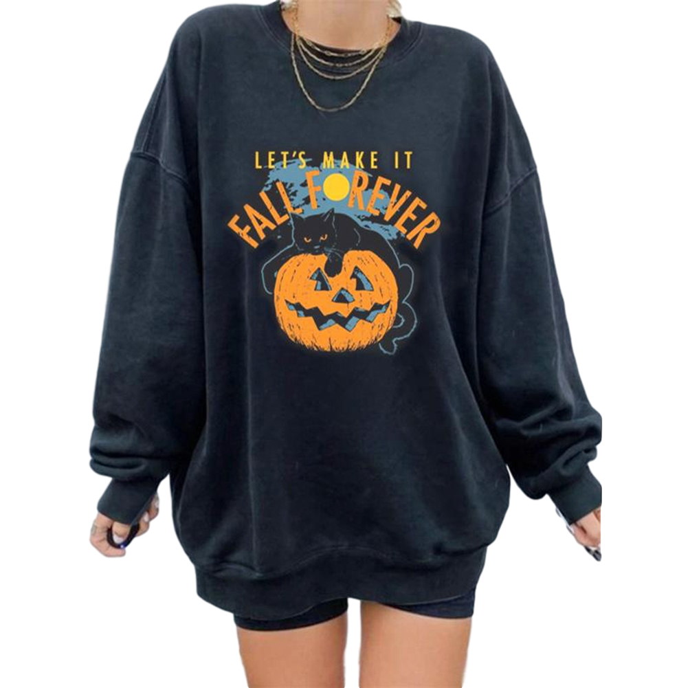 Wholesale Women S Sweatshirts Autumn Casual Printing Pullover Sweatshirt Alphabet Pumpkin 2xl From China