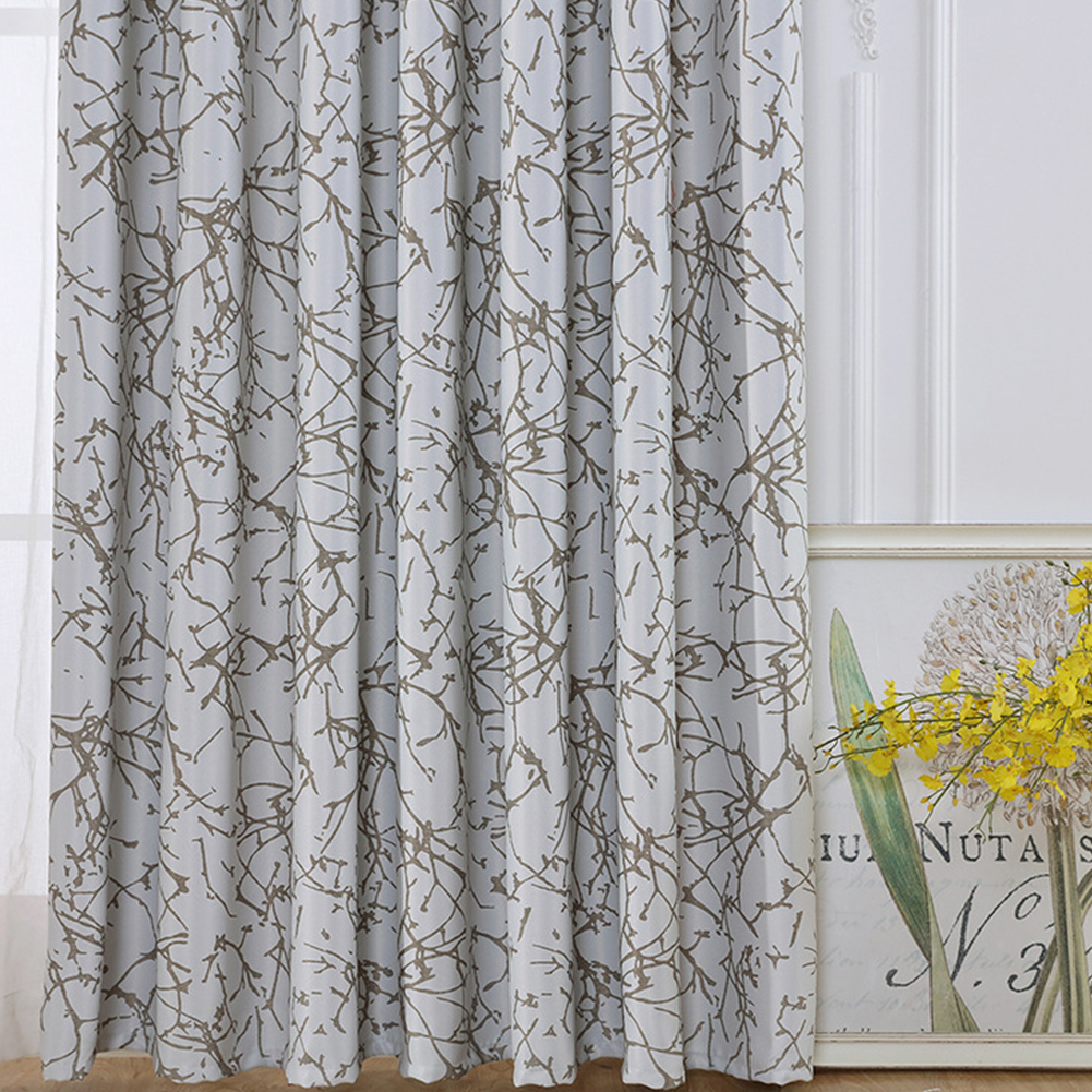 Shading Window Curtain with Branch Pattern for Bedroom Balcony Decoration As shown_1 * 2.5 meters high