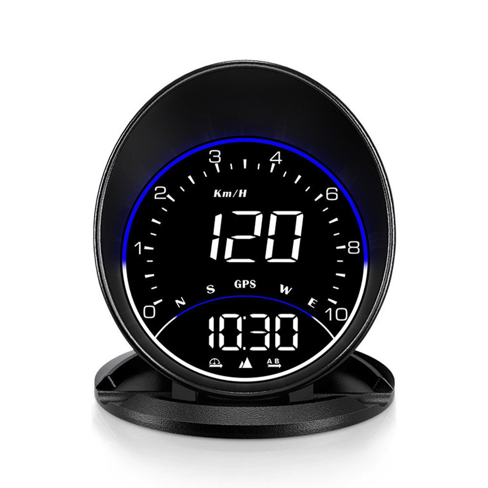G6 HUD Car Head Up Display Speedometer 2.5 Inches LED Screen With Sunshade GPS Head Up Display With Speed Alarm Function Vehicles Speed Display Device black