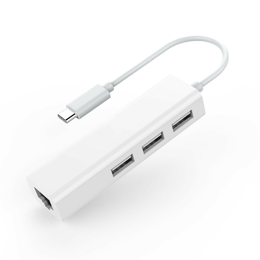 3 Ports USB HUB With USB LAN Driver TYPE-C HUB with Network Adapter TYPE-C