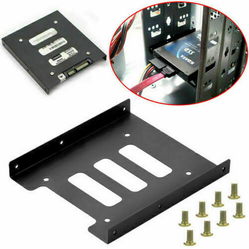 Hard  Drive  Tray Metal 2.5-inch To 3.5-inch SSD Hard Drive Metal Mounting Adapter Bracket Black