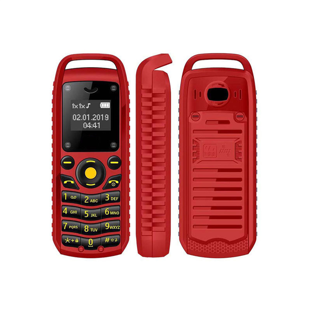 0.66 Inch BM25 Mini Phone MT6261DA 32MB RAM 32MB ROM 380mah Battery Supporting Dual Sim Card Mobile Phone Dialer Red