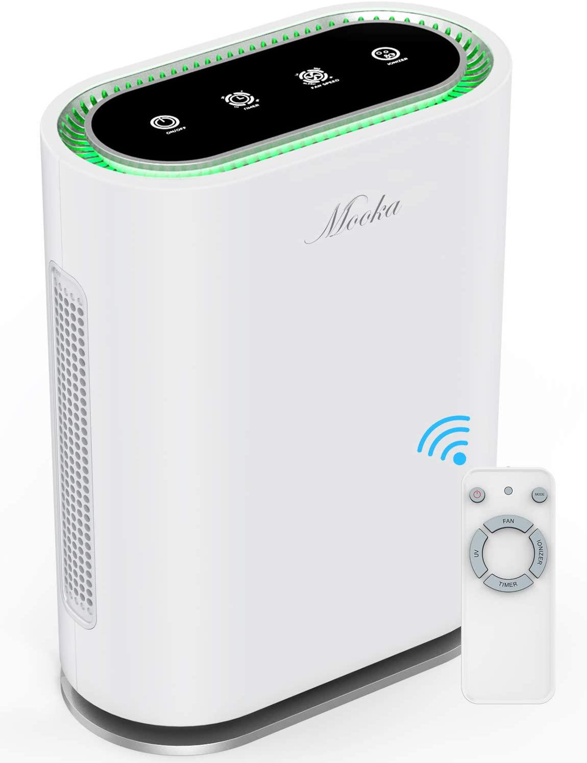 [US Direct] MOOKA True HEPA+ Air Purifier, large room to 540ft², Ionic & Sterilizer, Odor Eliminator Air Cleaner for Office & Home, Rid of Mold, Smoke, Odor 40.5*23.2*51.7