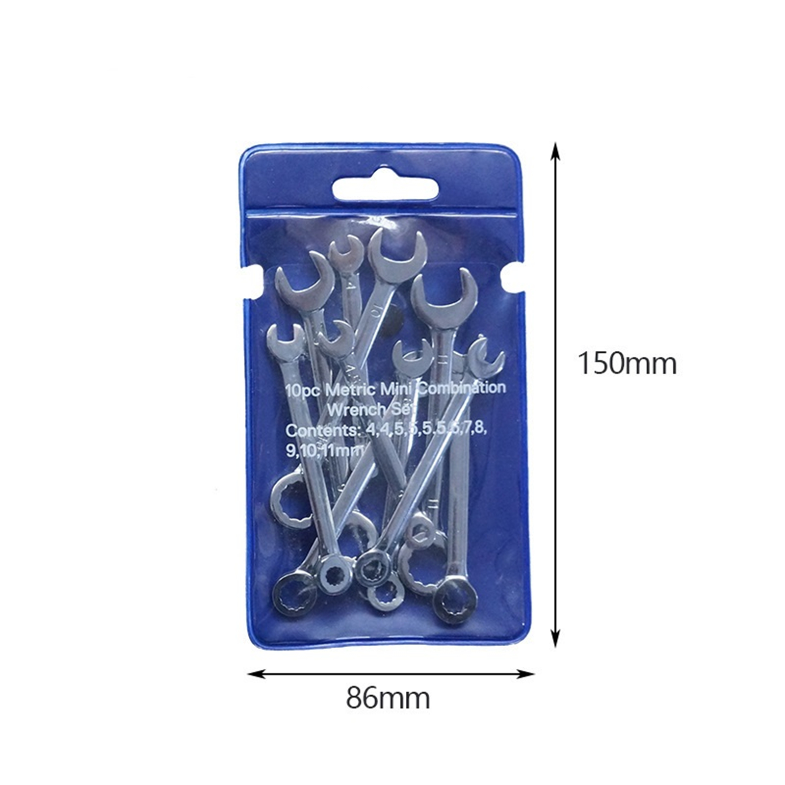Mini Wrench Set Thin Wrench Set With Storage Pouches Open And Box End Wrench Set Prevent Slipping Portable Small Wrench