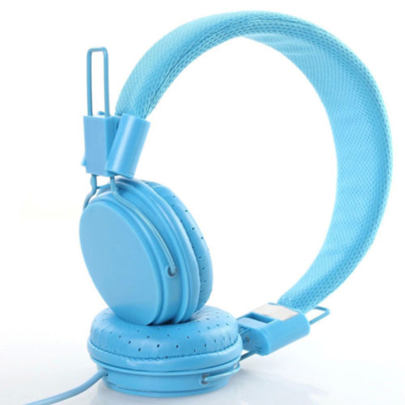 US Kids Wired Ear Headphones Stylish Headband Earphones for iPad Tablet  blue