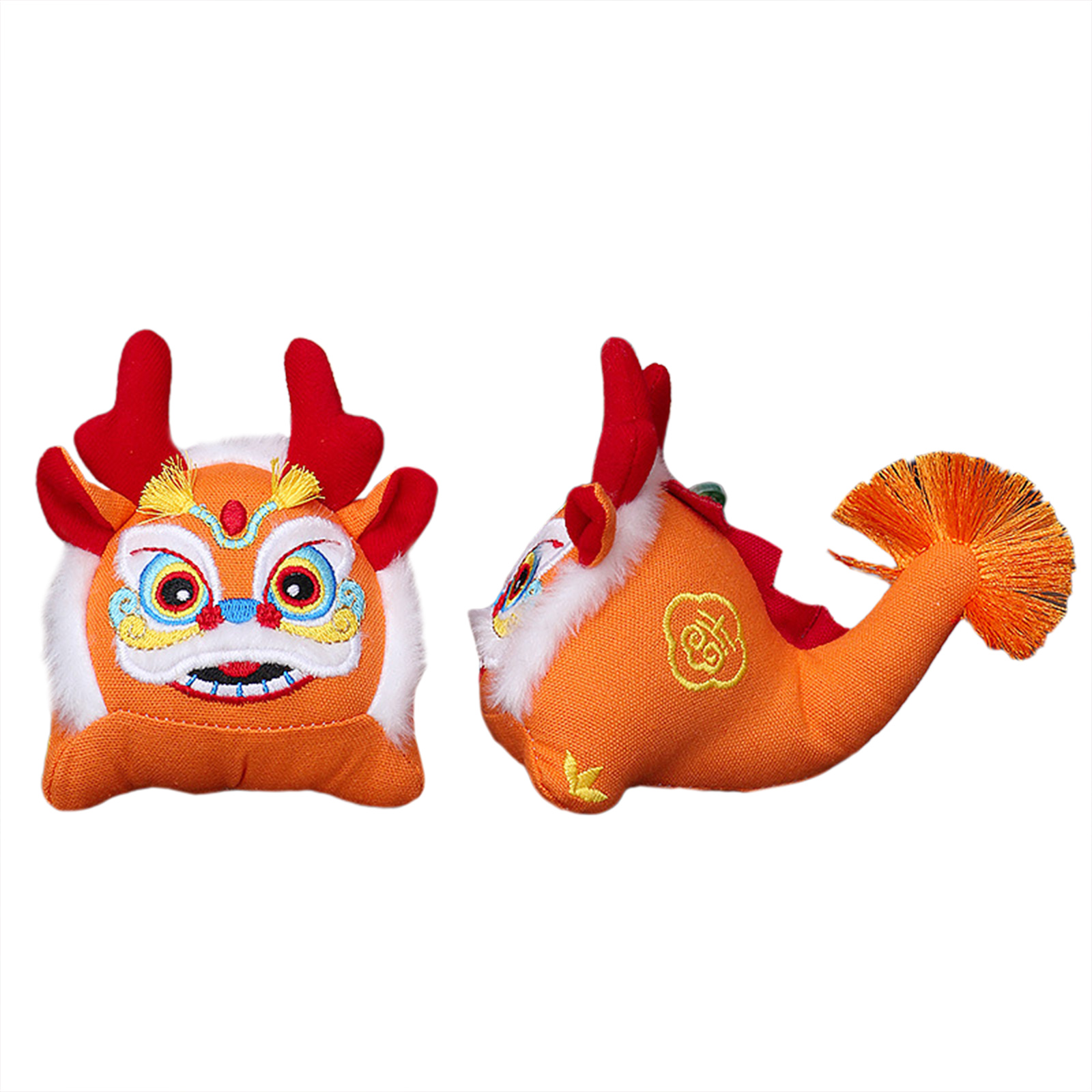 Cartoon Dragon Plush Doll Chinese Dragon Plush Toys Soft Stuffed Anime Animal Plushies For New Years Gifts Home Decor A orange 12cm