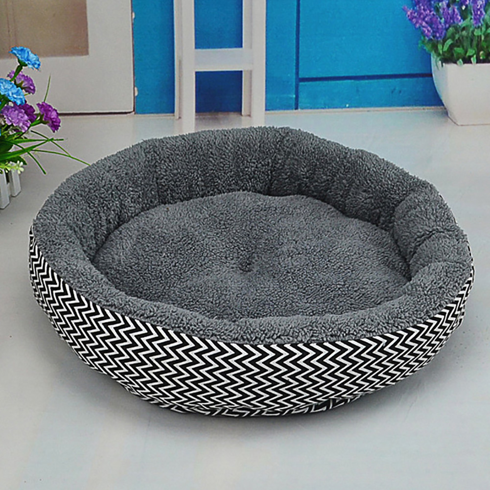 Wholesale Soft Flannel Pet Dog Puppy Cat Kitten Pig Round Warm Bed Home ...