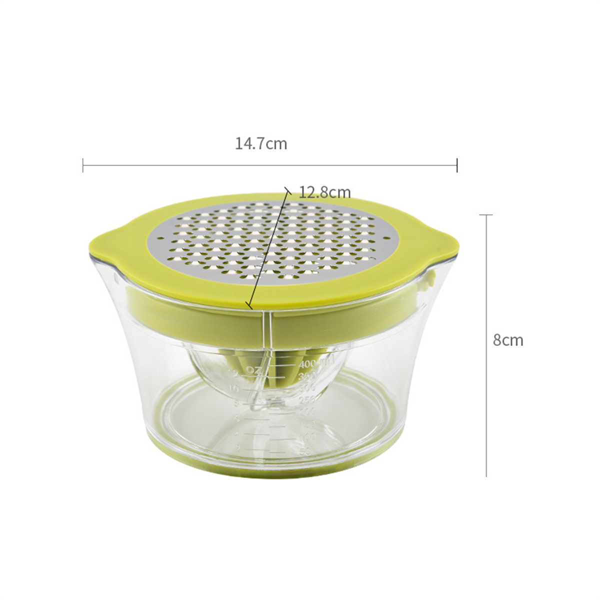 Citrus Lemon Orange Juicer, Manual Hand 430 Stainless Steel Lime Squeezer, Built-in Measuring Cup Grater Reamer Squeezer, Egg Liquid Separator Manual juicer