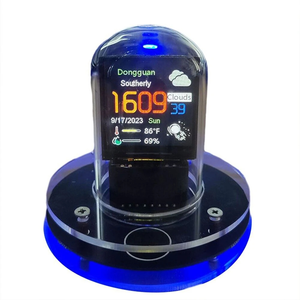 Digital Clock Smart WIFI LED Clock Automatic Update Time Calendar Digital Display RGB Tabletop Clock Home Decorations black