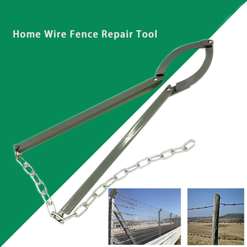 Fixing Guardrail Wire Fence Repair Tool Outdoor Chain Hand Operated Pulling for Farm Garden  gray