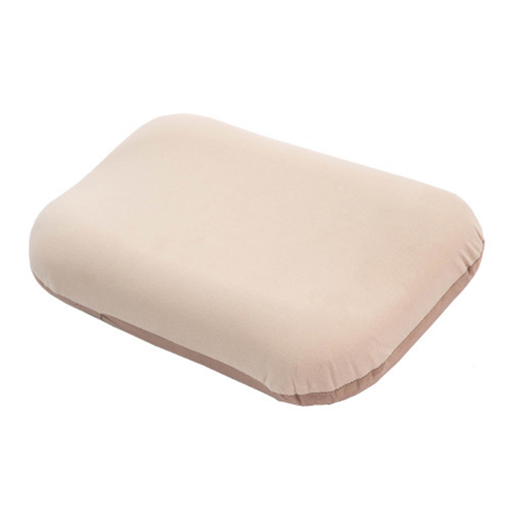 Travel Pillow Outdoor Compressible Ultralight Inflatable Pillow Hiking Beach Sleeping Pillow Camping Air Pillow beige pillowcase