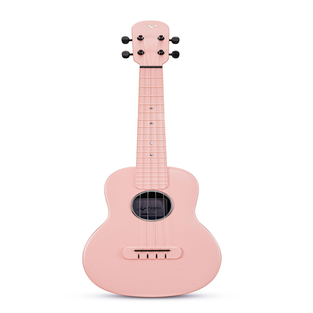 N1 Composite Carbon Fiber Ukulele Smooth Neck 12-fret Strings Portable Lightweight Musical Instrument For Professional Beginner Pink