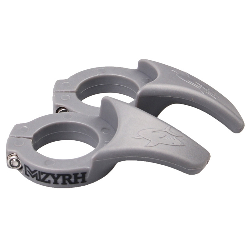 Aluminum Alloy Bicycle Deputy Handle Anti-slip Bike Secondary Handle with Lock Ring Kit gray_One size