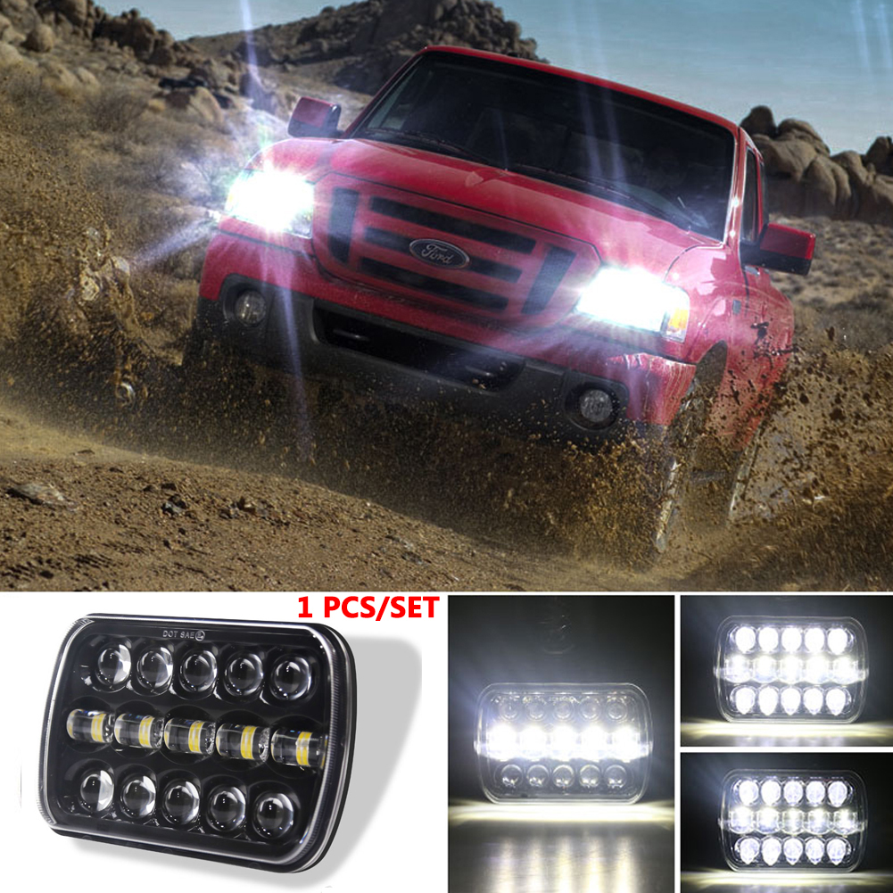 400 W 30000LM 7 inch LED Headlights 5X7/7X6 Led Beam Headlamp Led Headlight Angel Eyes for Jeep Wrangler