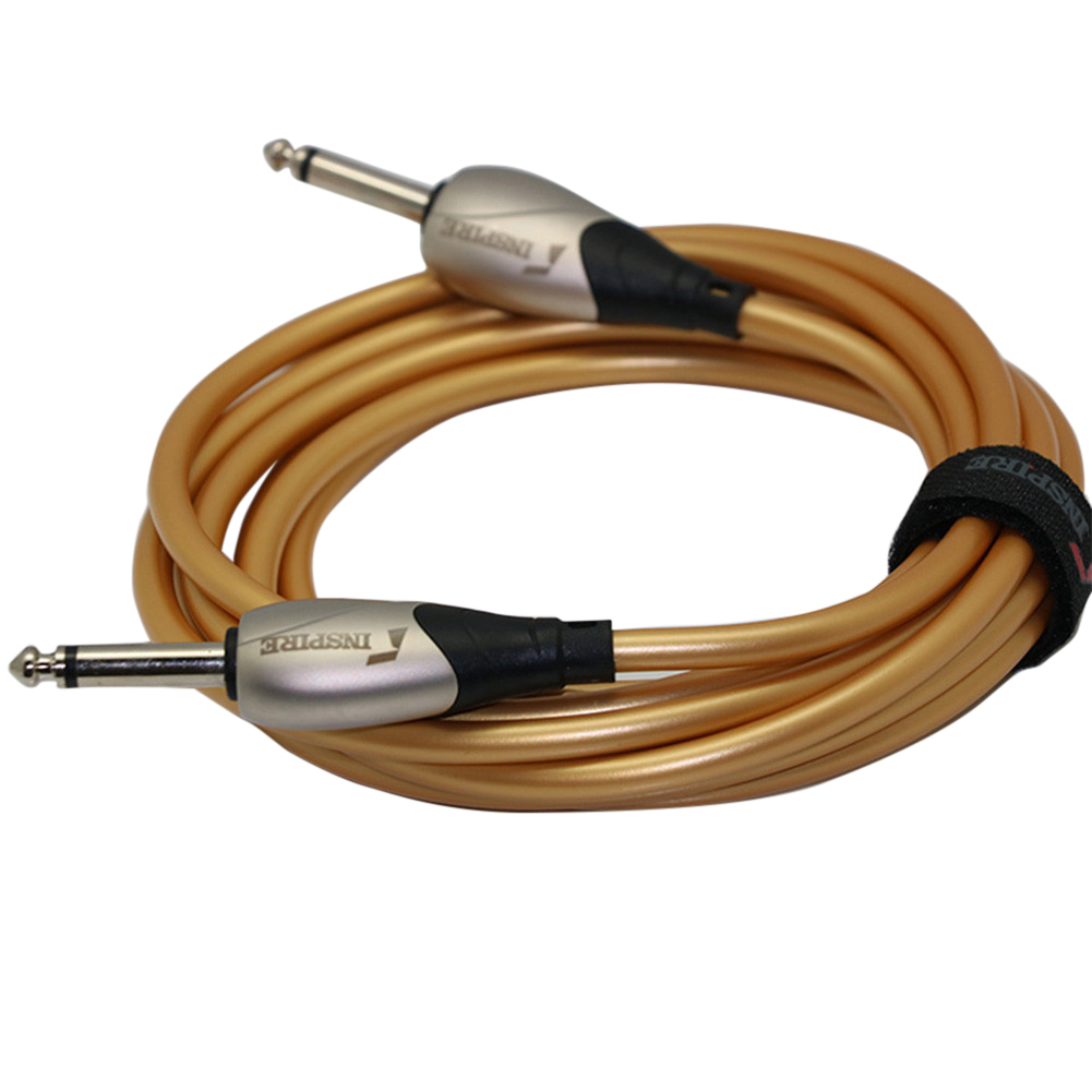 3M Guitar Noise Reduction Cable High Shielding Anti-Howling For Musical Instruments Golden_Mono 3 meters