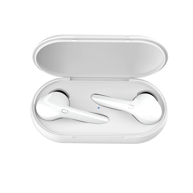 TWS Bluetooth 5.0 Earphone IPX5 Waterproof Wireless Bass Headset Running Sport Bluetooth Earbuds for All Phone with Mic white