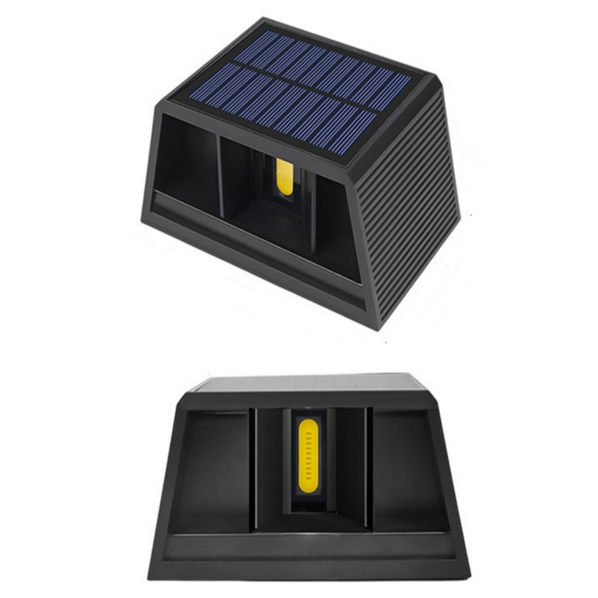 Solar LED Wall Lights 100 Lumens IP65 Waterproof High Brightness LED Headlight Beads Solar Up And Down Illuminate Outdoor Sunlight Lamp